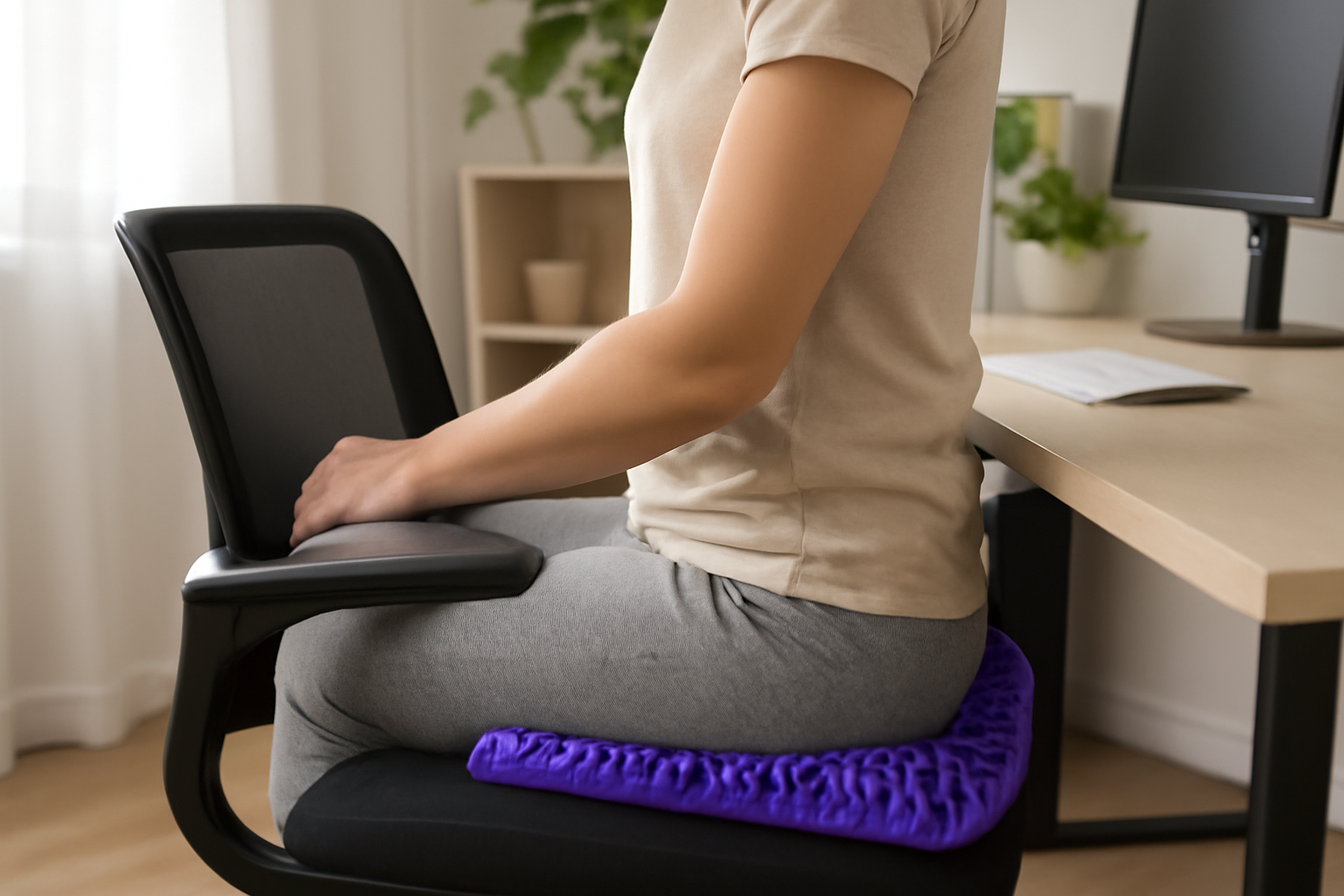 The Purple Seat Cushion That Made Sitting With Hip Pain Bearable Again
